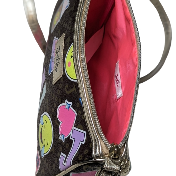 Justice Brown and Gold Strap  Multicolor Crossbody Bag - Picture 8 of 14